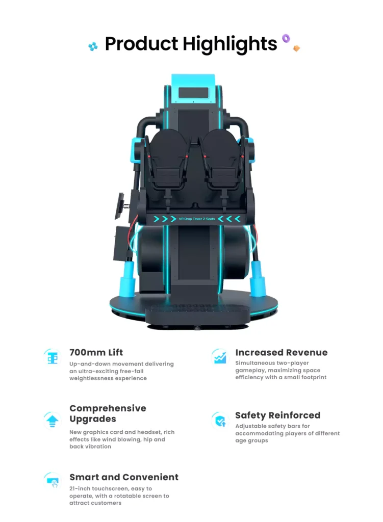 2-Seat VR Drop Tower detail 3