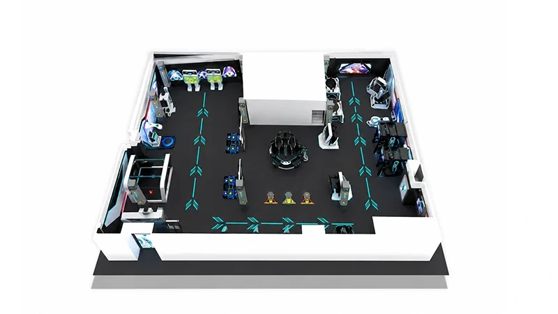 500sqm VR theme park layout plan