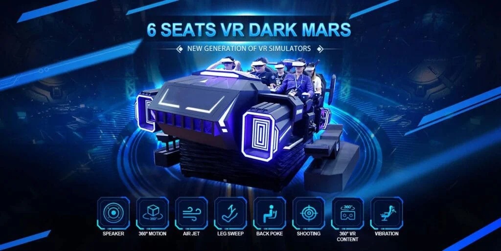 6-Seat Dark Mars 9D VR Simulator detail 1