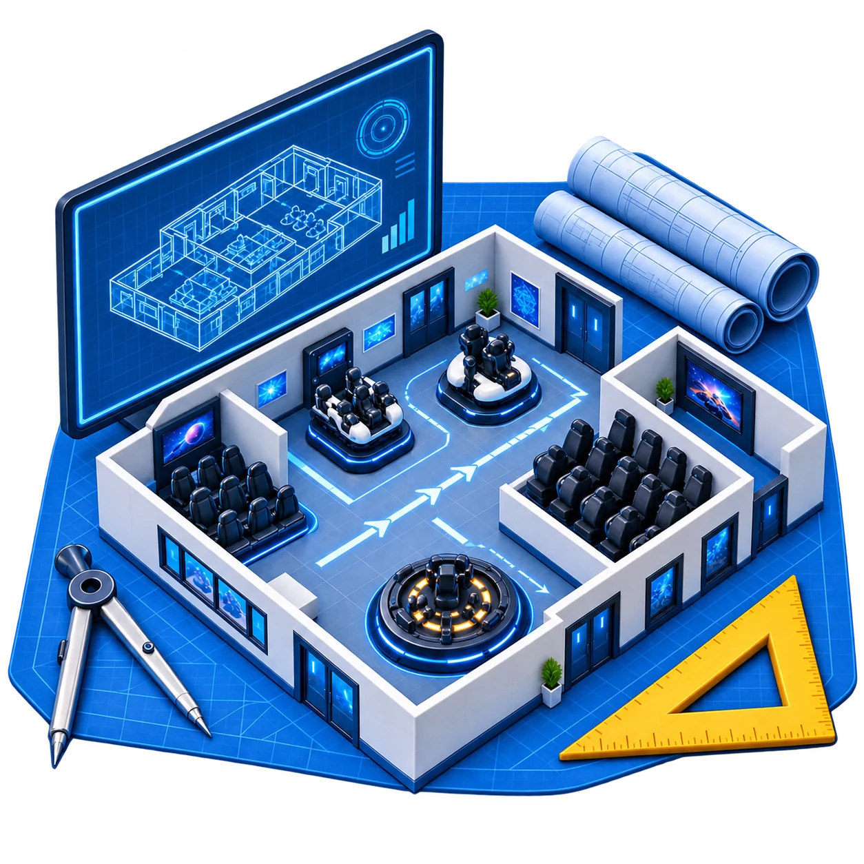 CAD and 3D VR venue planning