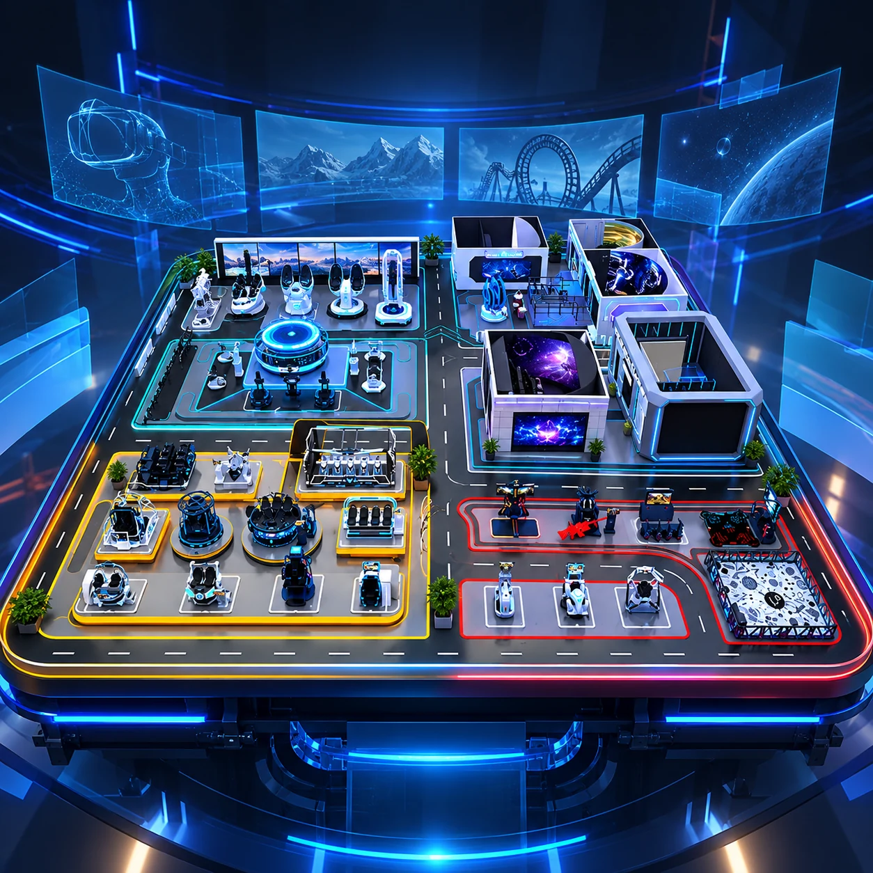 Complete turnkey VR arcade equipment and venue layout