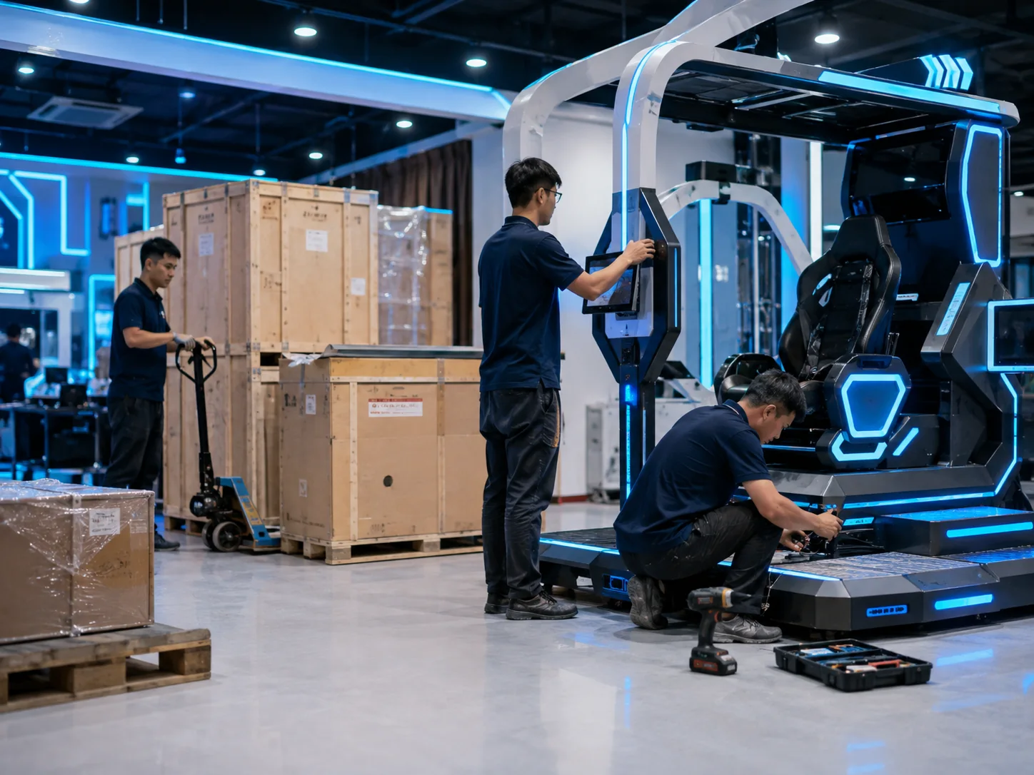 International VR equipment shipping and delivery