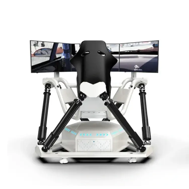 Three-screen racing simulator