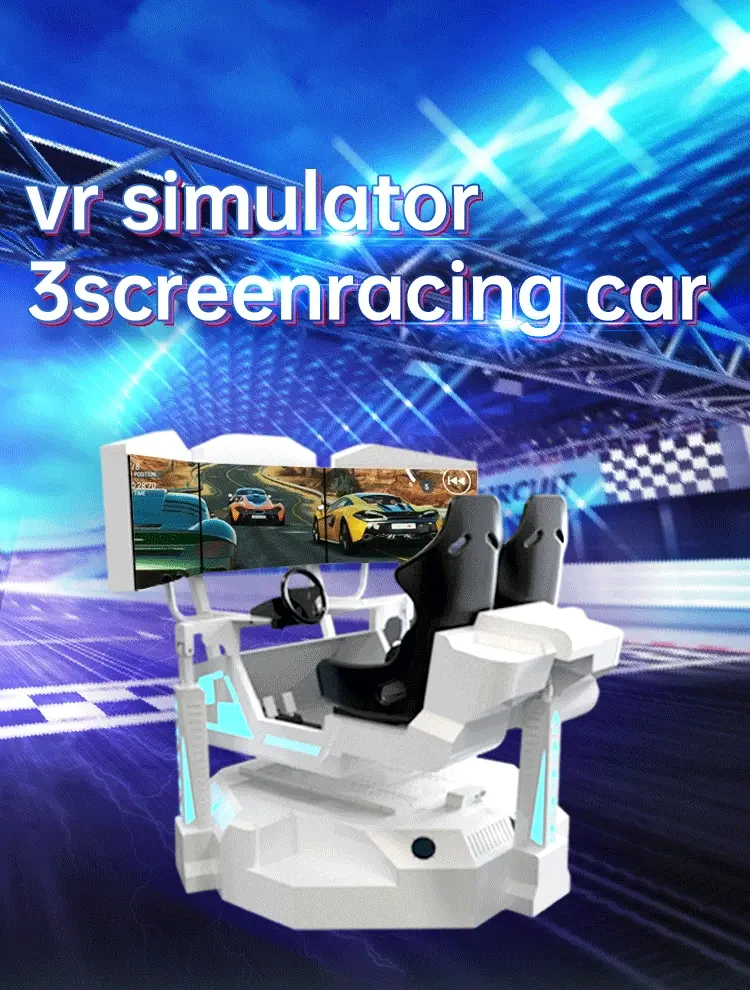 VR 3 Screens Racing Car Simulator detail 1