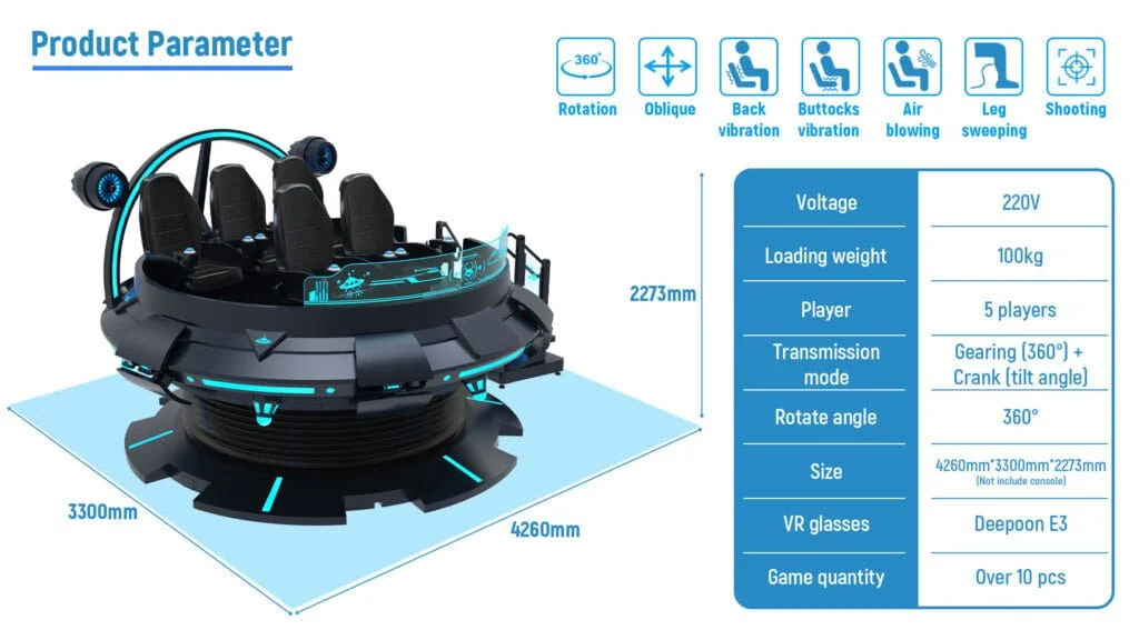 VR Magic UFO 5 Seats detail 1
