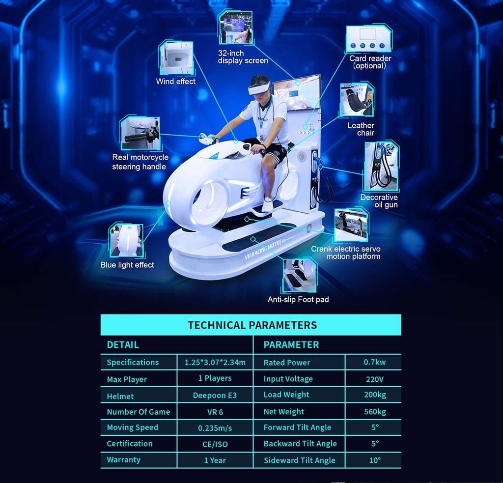 VR Racing Moto Simulator detail 3