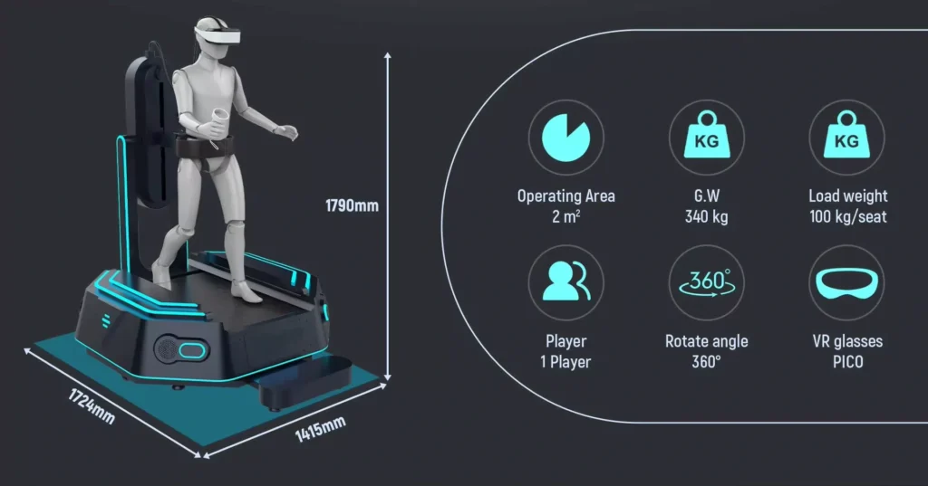 VR Treadmill Machine detail 2