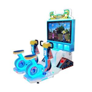 Kids Bicycle Arcade Game Machine For Two People