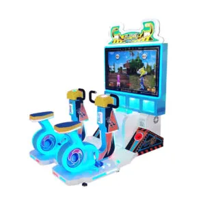 Kids Bicycle Arcade Game Machine For Two People