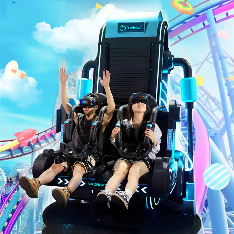2-Seat VR Drop Tower Ride – Thrill Attraction for 9D VR Machine & VR Cinema Theater - Image 2