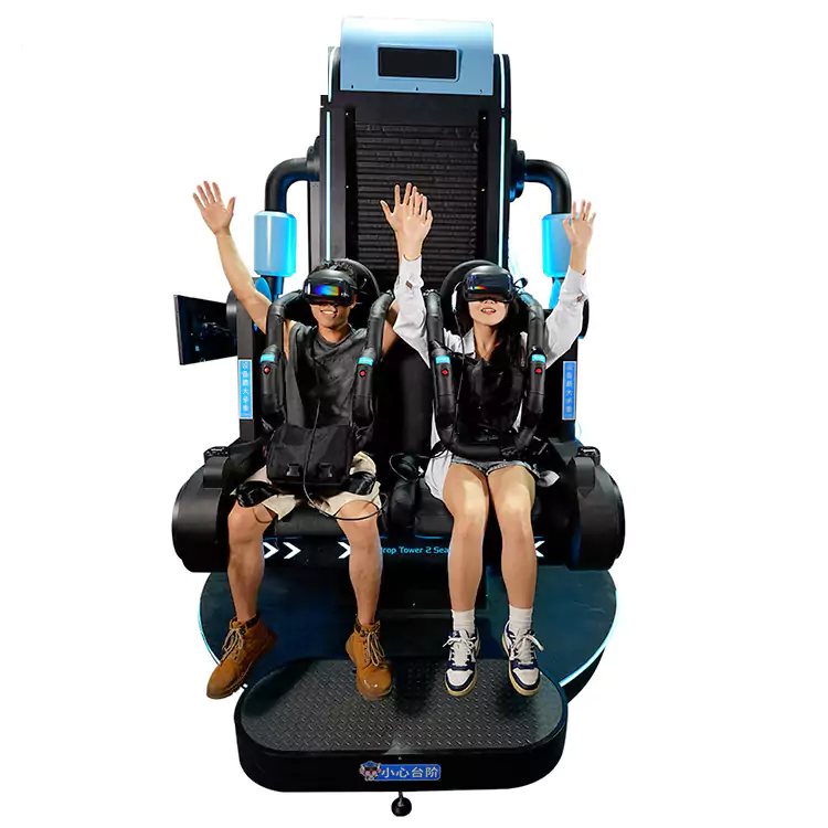 2-Seat VR Drop Tower Ride – Thrill Attraction for 9D VR Machine & VR Cinema Theater
