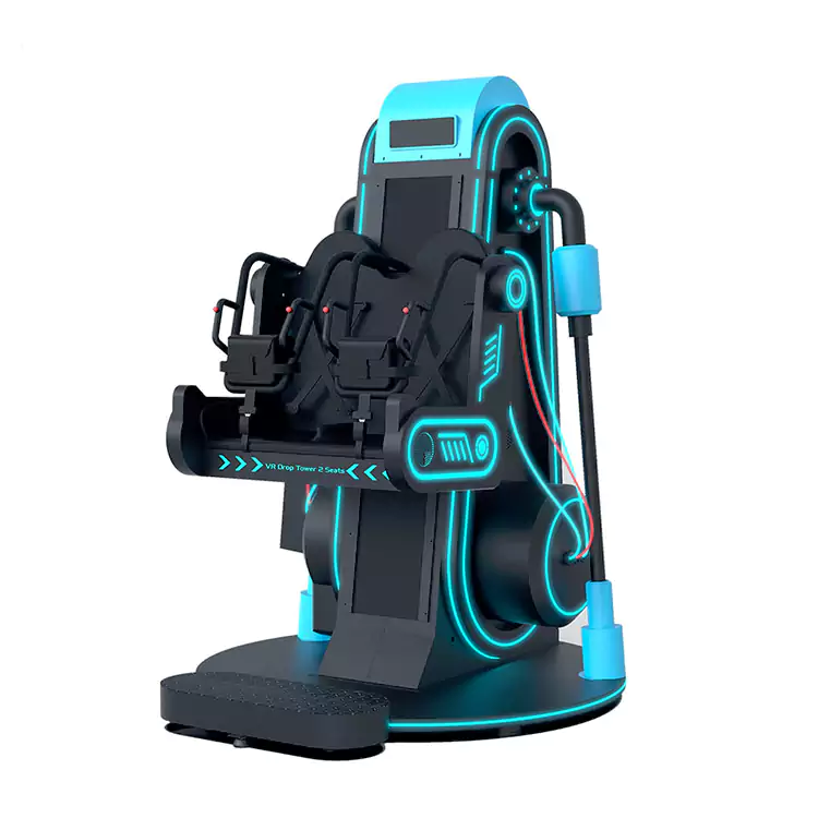 2-Seat VR Drop Tower Ride – Thrill Attraction for 9D VR Machine & VR Cinema Theater - Image 4
