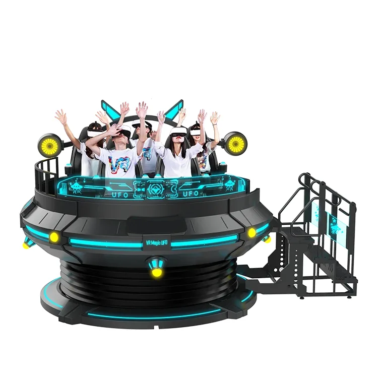 5 seats 9D VR cinema simulator with motion platform and VR headsets